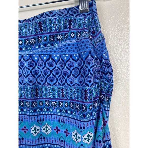 Kuhl Maxi Skirt size XS Blue Geometric Boho Festival Pull on Jersey Hippie - Picture 7 of 14
